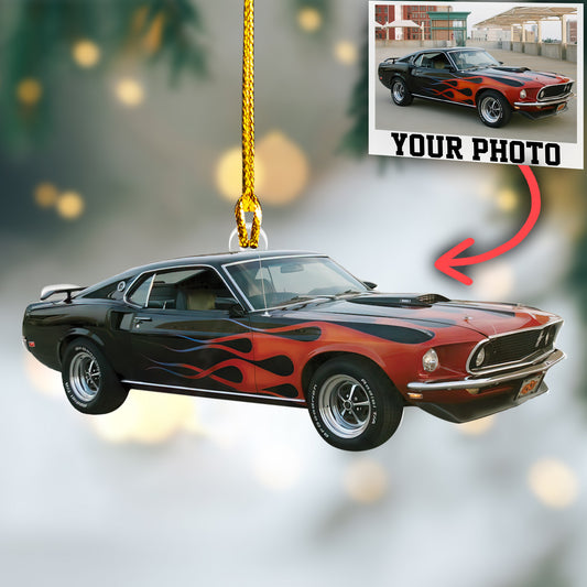 Custom Muscle Car Photo Ornament