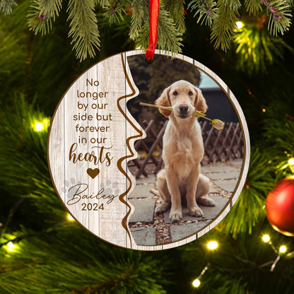 Custom Photo Memorial Dog Wood and Acrylic Ornament