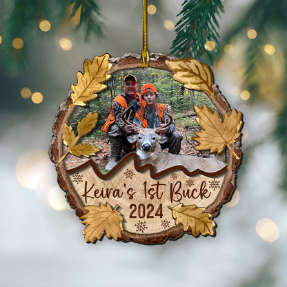 Custom Hunting Photo 2-Layer Wood Ornament