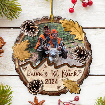 Custom Hunting Photo 2-Layer Wood Ornament