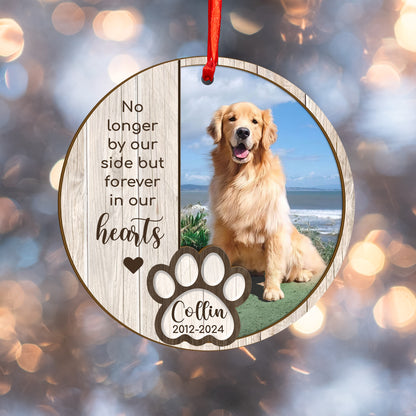 Custom Memorial Dog Photo Wood and Acrylic Ornament