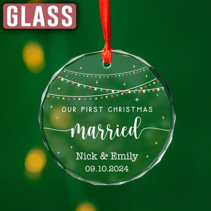 Custom Wedding Married Ornament