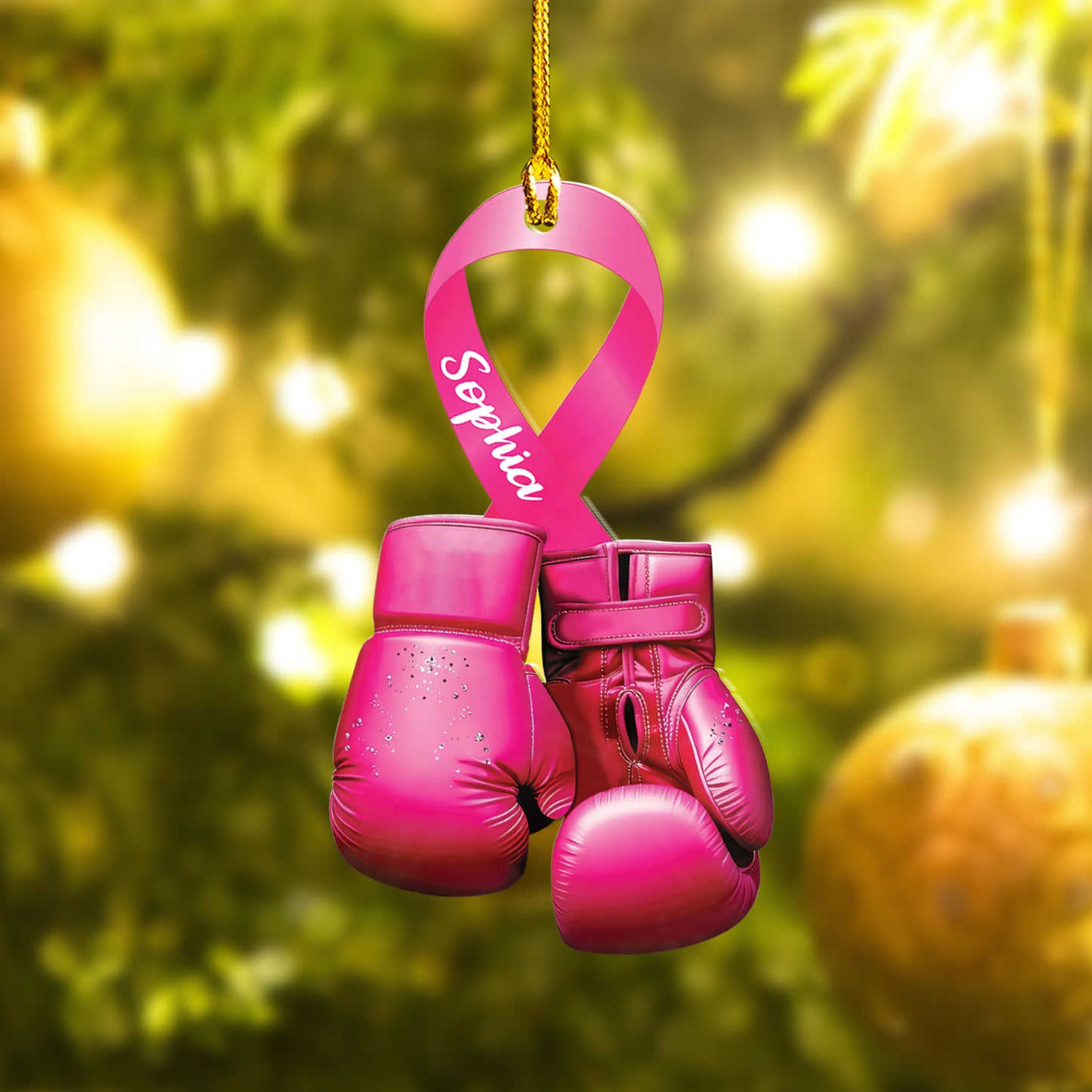 Custom Breast Cancer Ornament