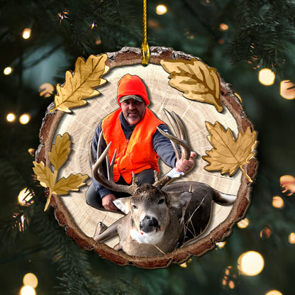 Custom Hunting Photo 2-Layer Wood Ornament