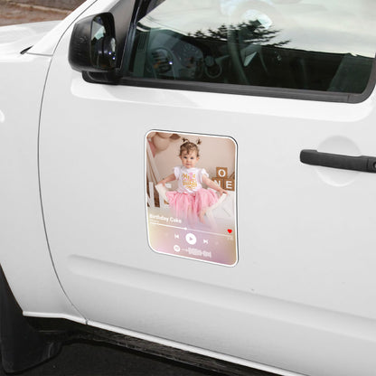 Custom Song Photo Birthday Magnet