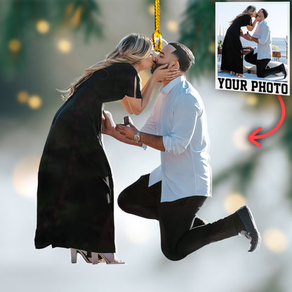 Custom Couple Photo Ornament