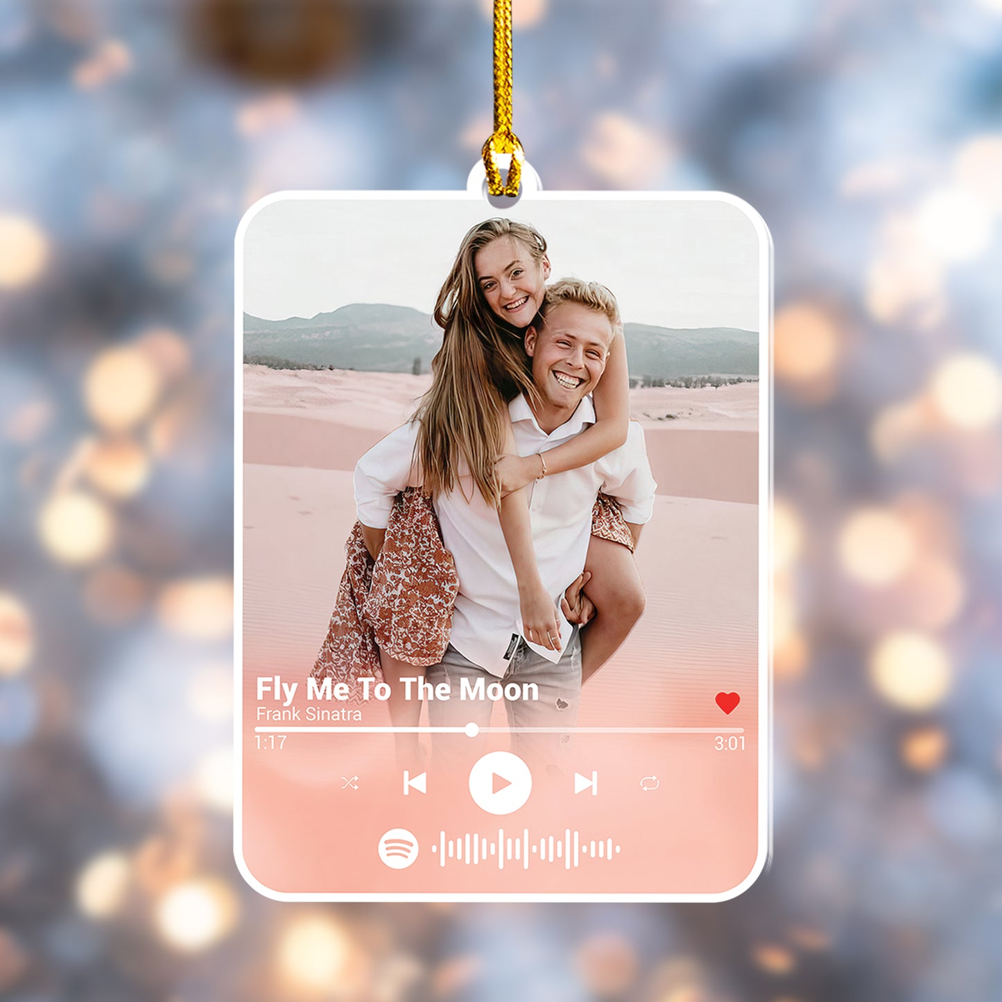 Custom Song Photo Ornament