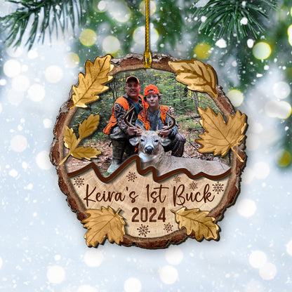 Custom Hunting Photo 2-Layer Wood Ornament