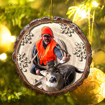 Custom Hunting Photo 2-Layer Wood Ornament