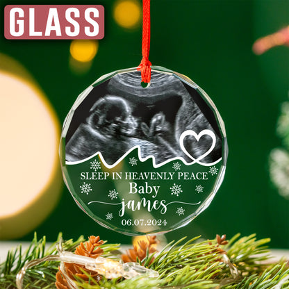 Custom Memorial Baby Ultrasound  Photo Ornament