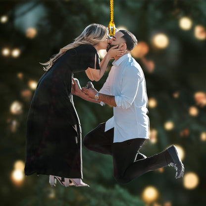 Custom Couple Photo Ornament