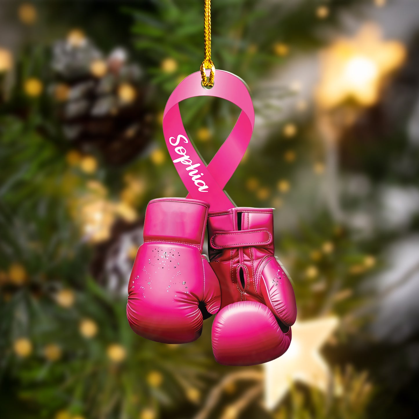 Custom Breast Cancer Ornament