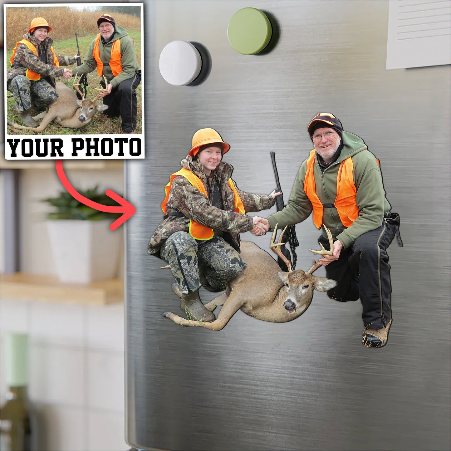 Custom Hunting Photo Magnet