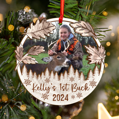 Custom Hunting Photo Wood and Acrylic Ornament