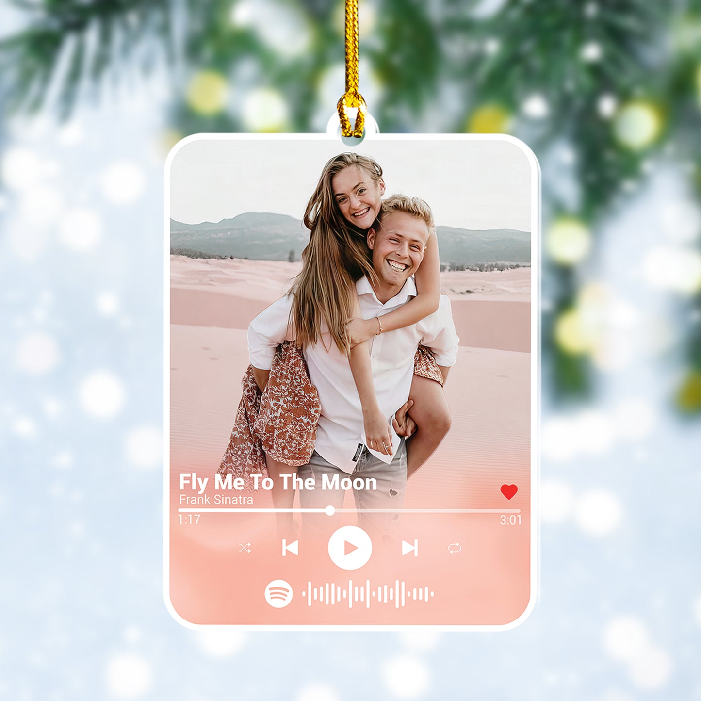 Custom Song Photo Ornament