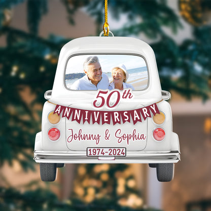 Custom 50th Anniversary Photo Ornament