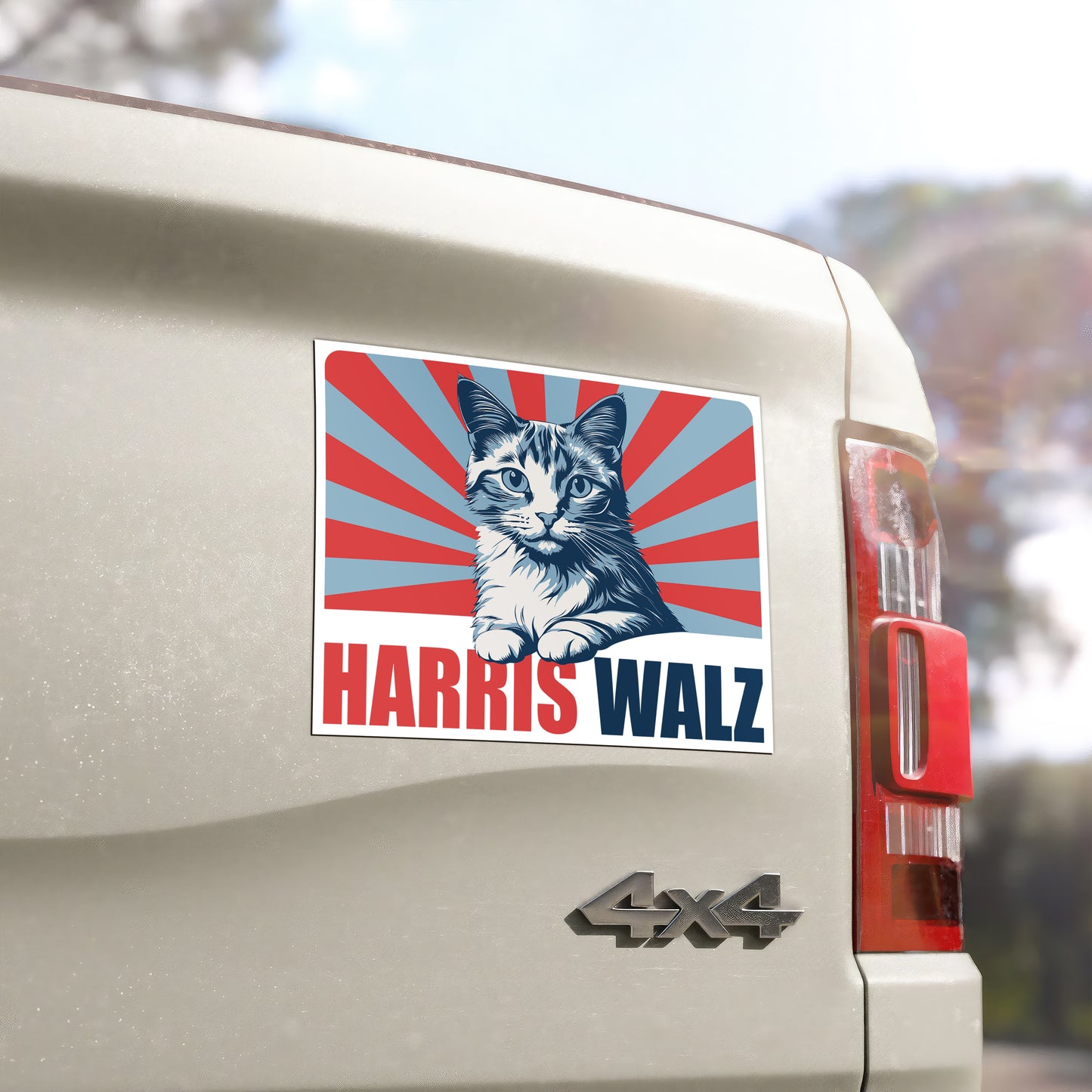 Harris Walz Cat Magnet