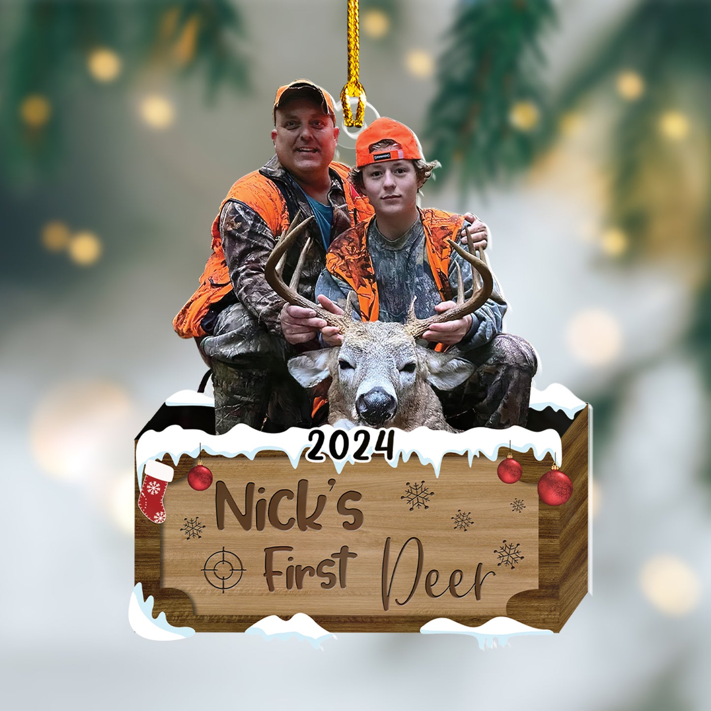 Custom Photo Hunting Ornament