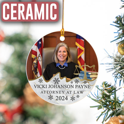 Custom Attorney Photo Ornament