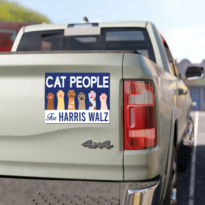 Cat People For Harris Walz Magnet