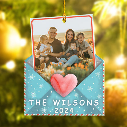 Custom Letter Family Photo Ornament