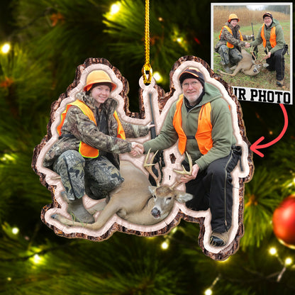 Custom Hunting Photo Wood Ornament