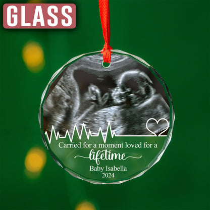 Custom Miscarriage Baby Ultrasound Photo Ornament