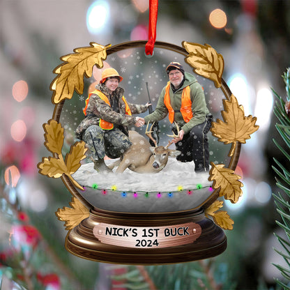 Custom Hunting Photo Wood and Acrylic Ornament