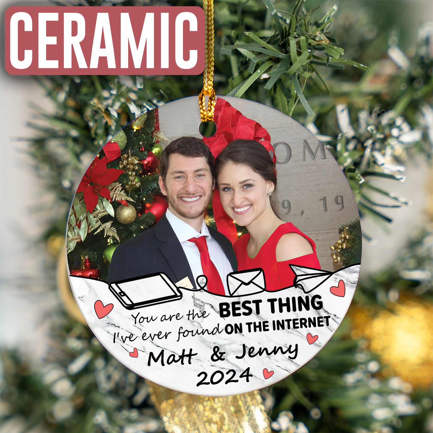 Custom Online Dating Photo Ornament