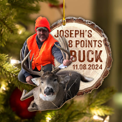 Custom Hunting Photo Wood Ornament