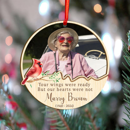 Custom Memorial Photo Wood and Acrylic Ornament