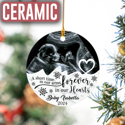 Custom Miscarriage Baby Ultrasound Photo Ornament