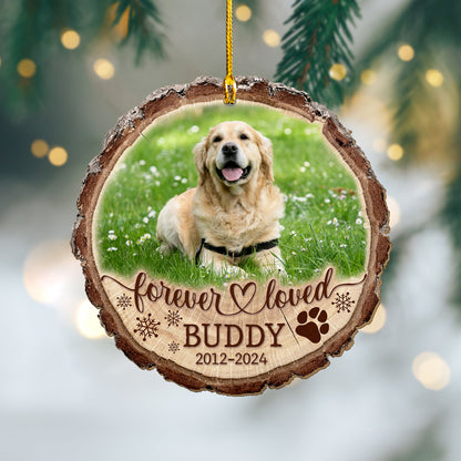 Custom Dog Memorial Wood Ornament