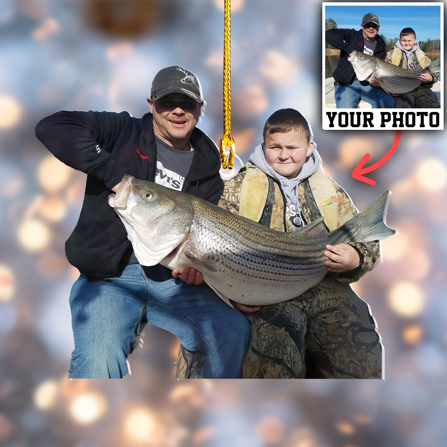 Custom Fishing Photo Ornament