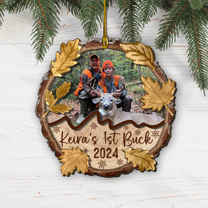 Custom Hunting Photo 2-Layer Wood Ornament