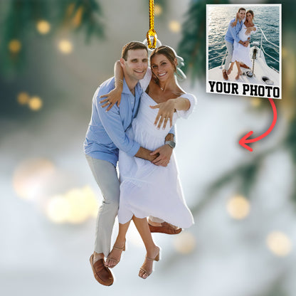 Custom Couple Photo Ornament