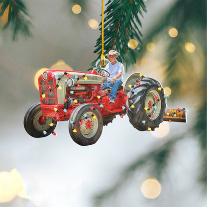 Custom Tractor Photo Ornament