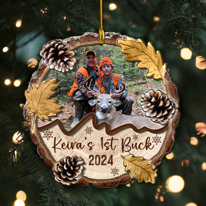 Custom Hunting Photo 2-Layer Wood Ornament