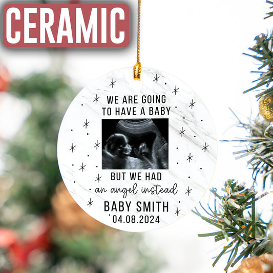 Custom Ultrasound Photo Miscarriage Ornament