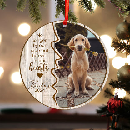 Custom Photo Memorial Dog Wood and Acrylic Ornament