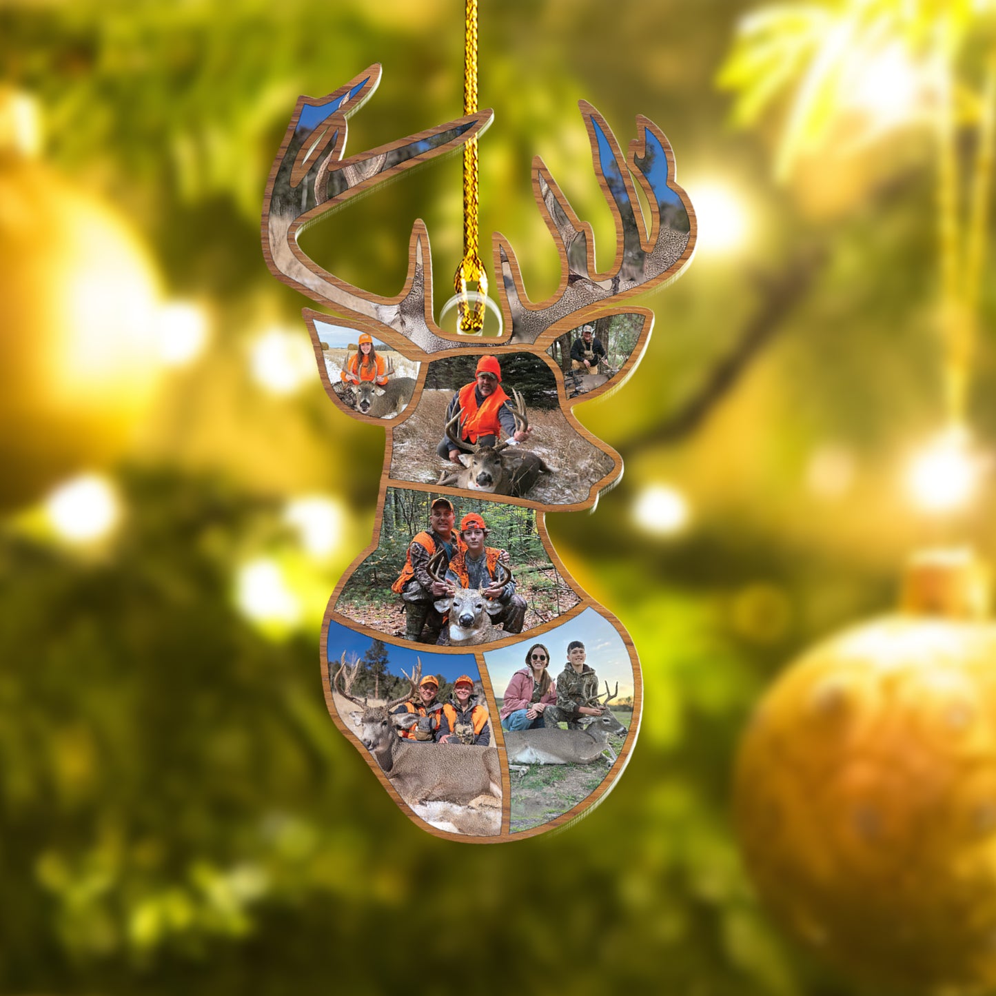 Custom Deer Hunting Photos Ornament