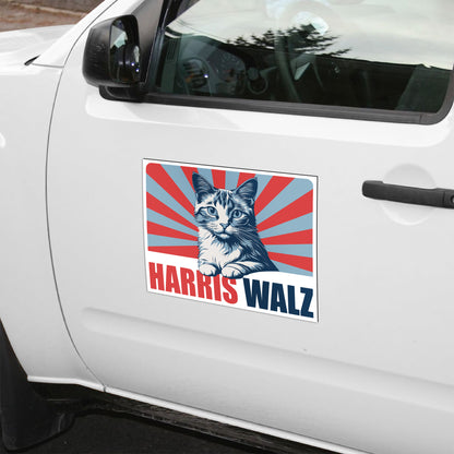 Harris Walz Cat Magnet