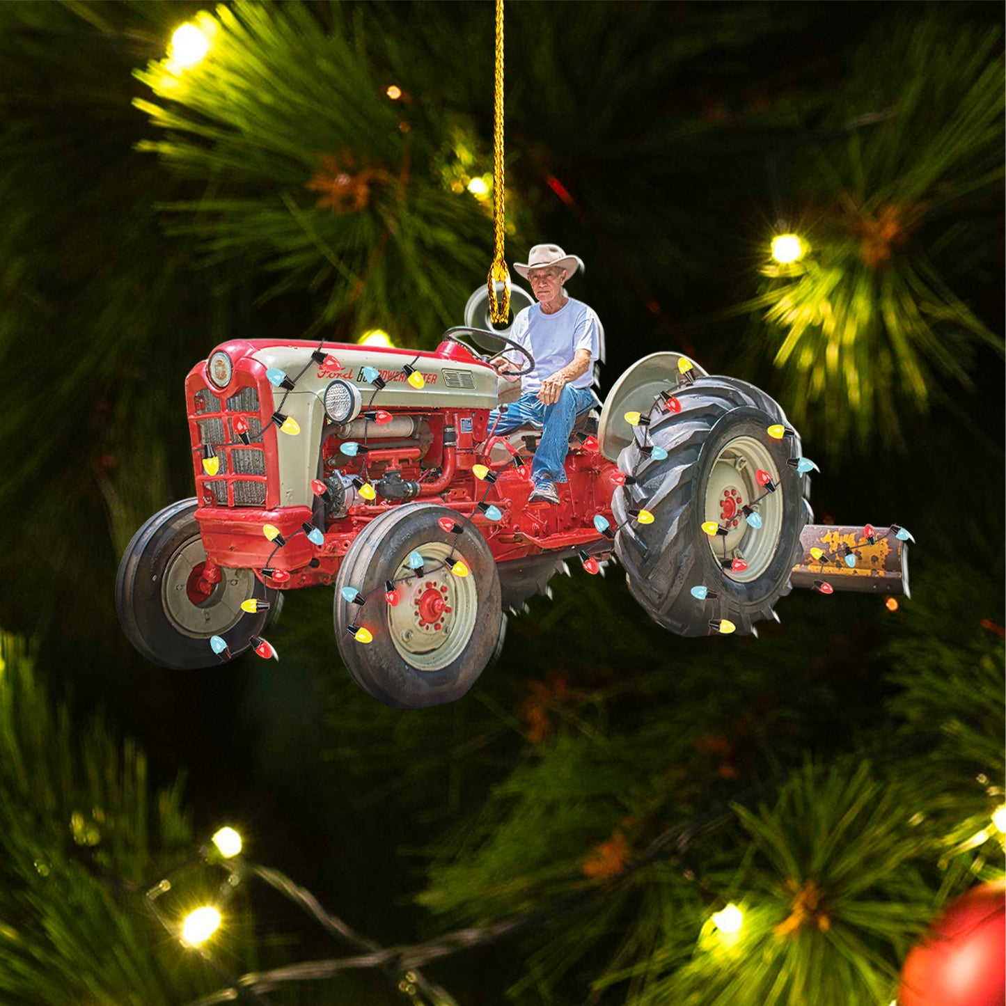 Custom Tractor Photo Ornament