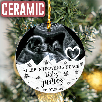 Custom Memorial Baby Ultrasound  Photo Ornament