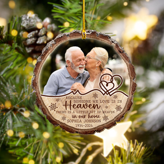 Custom Photo Memorial Wood Ornament