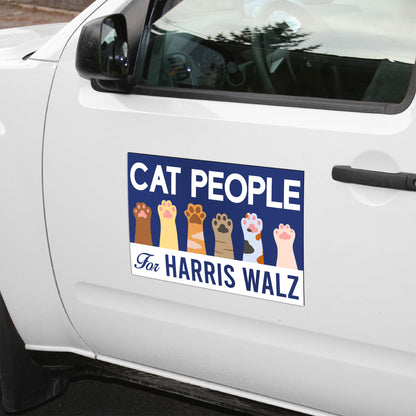 Cat People For Harris Walz Magnet