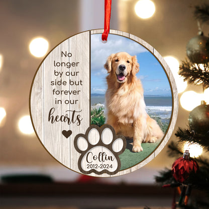 Custom Memorial Dog Photo Wood and Acrylic Ornament