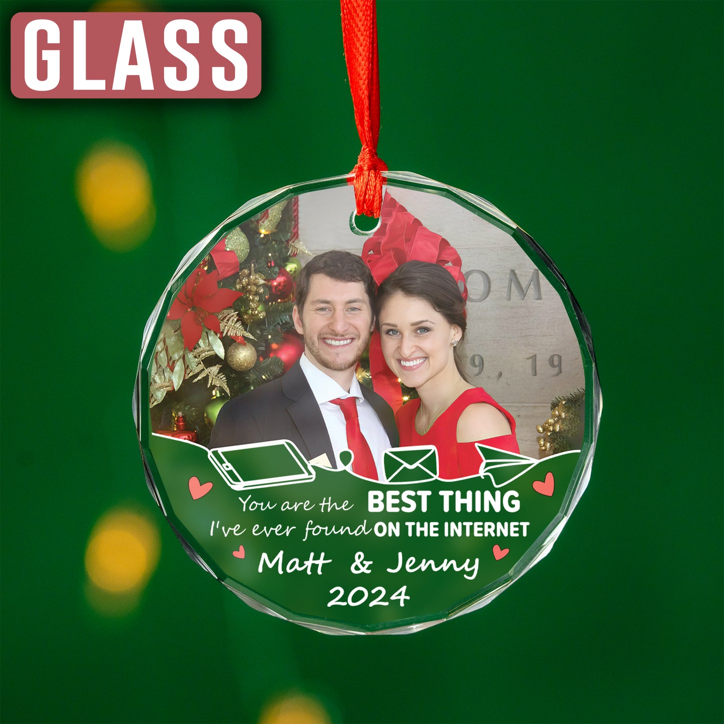 Custom Online Dating Photo Ornament