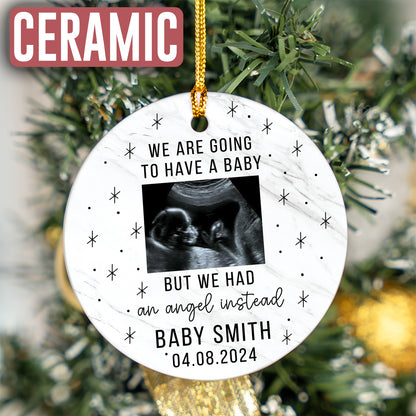 Custom Ultrasound Photo Miscarriage Ornament