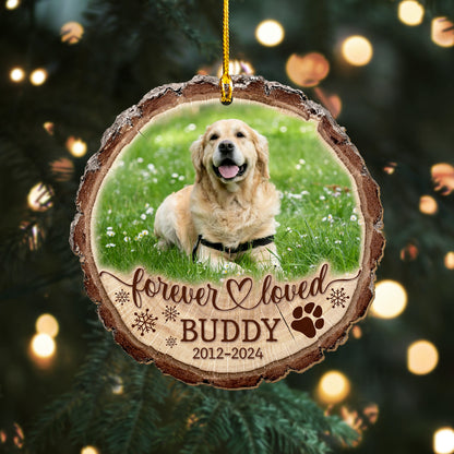 Custom Dog Memorial Wood Ornament